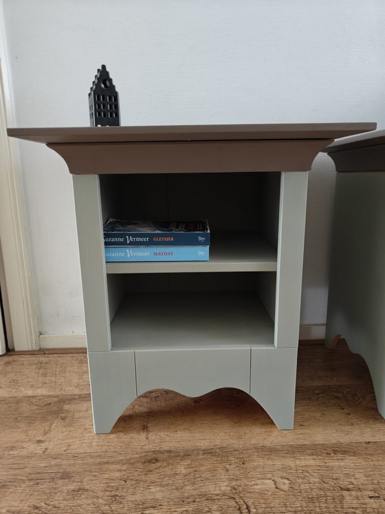 Image 1 of Set of restyled nightstands | Agave & Deep Earth