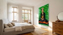 Exklusives Hommage Frida Kahlo Flora Portrait – Fine Art Kunst auf Plexiglas XXL Wandbild 100 × 150 cm