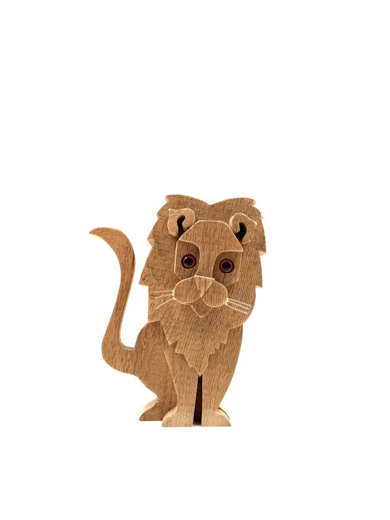 Image 1 of Bottega Michelangeli, escultura de león en madera, Orvieto, Italia, años 70