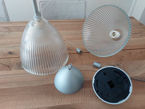 Image 1 of Set di due lampade a sospensione in vetro Lucitalia Stresa