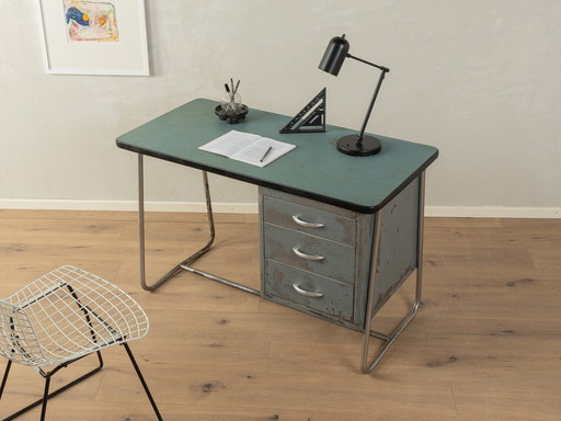 Industrial Steel Desk, 1950s Vintage