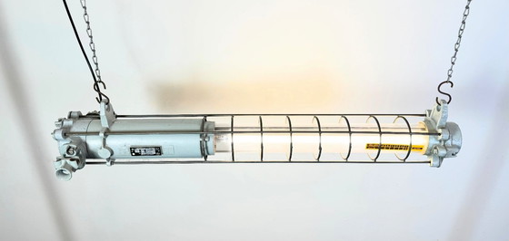 Image 1 of Lampada a sospensione industriale grigia di Elektrosvit, anni '80