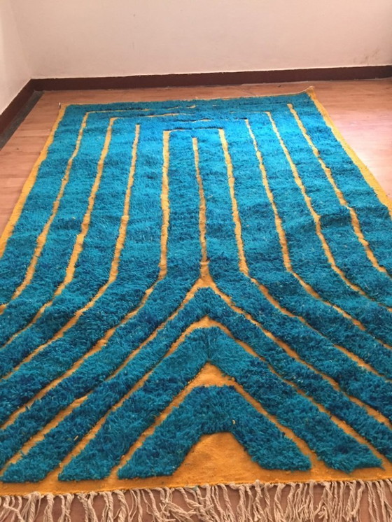 Image 1 of Marokkanischer Teppich aus Naturleinen, 300 x 200 cm