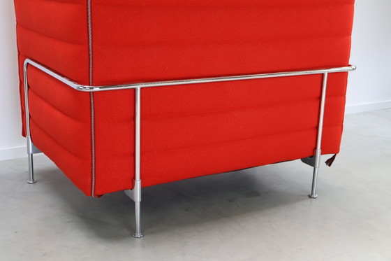 Image 1 of Vitra Alcove Highback | Loveseat | Red | Fabric