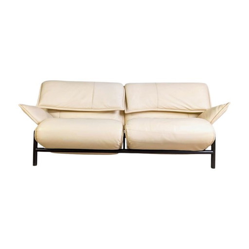 Cassina Veranda Sofa Couch 1980 Vico Magistretti leder hell