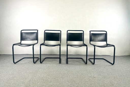 Set of 4 chairs in the style of  S33 by Mart Stam - 1960s