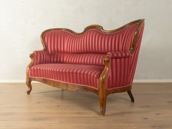 Biedermeier sofa, circa 1850 – Benches, Textile, Wood, Mid Century Modern (photo 2 of 7)
