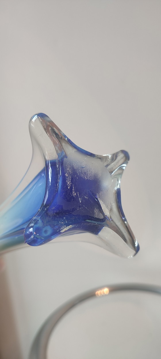 Image 1 of Soliflore vase "Incamiciato" Italian blown glass.