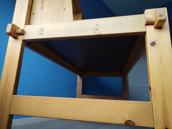 Image 1 of Bureau en pin avec plateau en stratifié haute pression