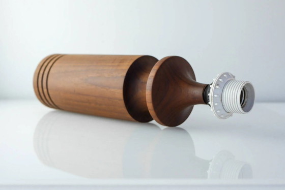 Image 1 of Large mid-century modern Danish teak table lamp