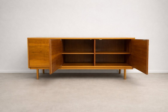 Image 1 of Mid-Century Modern Scandinavian Style Sideboard in Warm Wood Veneer, 1960s–1970s