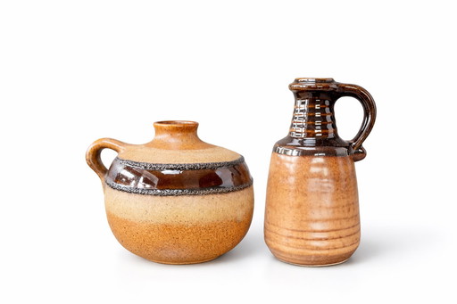 Vintage vase set – Bay Keramik 639-17 & Strehla 9025 – ca. 1960