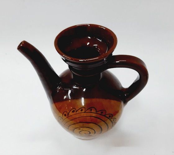 Image 1 of pichet vintage en céramique émaillée