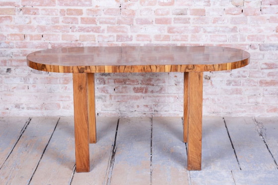 Restored Art Deco Table, Caucasian Walnut, Revived Polish, Czech, 1930s – Dining tables, Wood (photo 3 of 11)