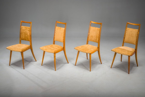 Image 1 of Sedie da pranzo Mid-Century Modern attribuite a Ernst Martin Dettinger per Lucas Schnaidt, anni &#39;50, set di 4