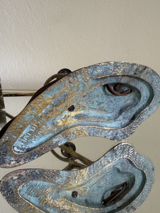 Image 1 of Lampada in bronzo Hakuli Israele anni '50