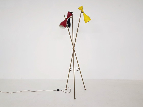 Image 1 of Midcentury "Triennale" Arredoluce Style Diabolo Floor Lamp, Italy, 1960s