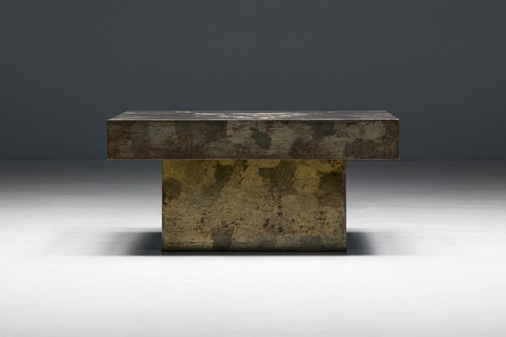 Image 1 of Tavolino brutalista in acciaio, Francia, anni '70