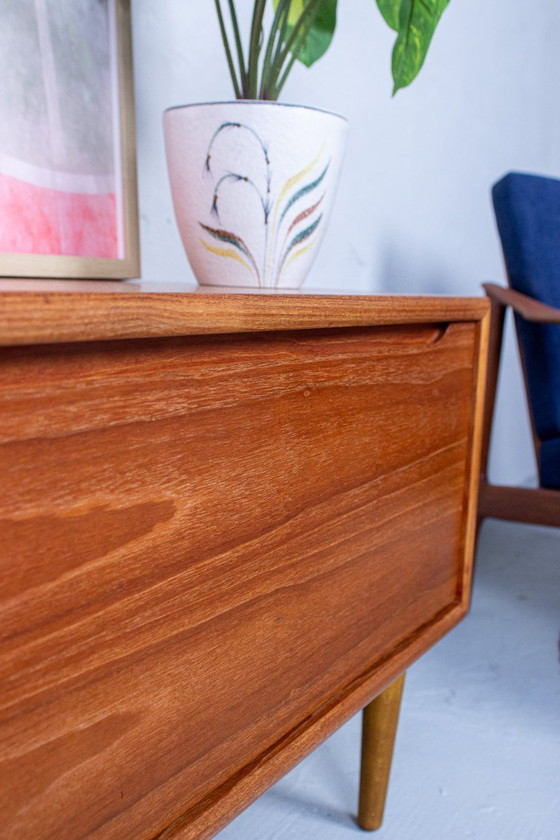 Image 1 of Vintage Teak Lowboard Sideboard Chest of Drawers Danish Mid-Century 1960s