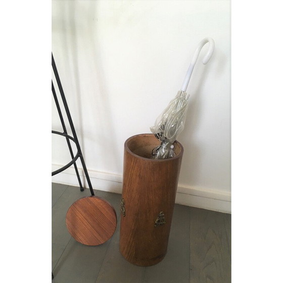 Image 1 of Vintage teak umbrella stand