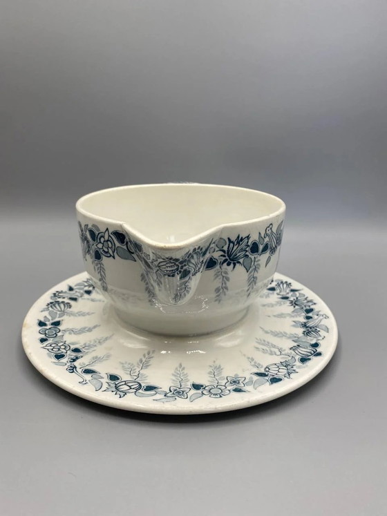 Antique sauce boat and its stand – Seoul Decor – Hippolyte Boulenger Creil Montereau – Late 19th century (photo 4 of 7)