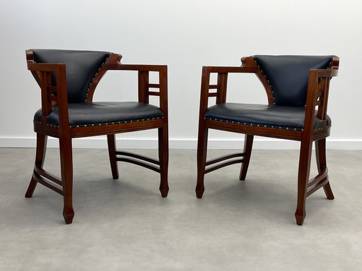 Set van 2 Luxe Art Nouveau Fauteuils / Stoelen