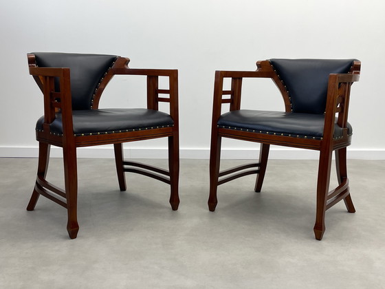 Image 1 of Set van 2 Luxe Art Nouveau Fauteuils / Stoelen