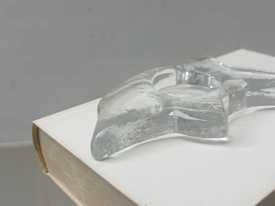 Image 1 of Glasi Hergiswil Kerzenhalter aus massivem Glas, Schweiz, 1960er–1970er Jahre