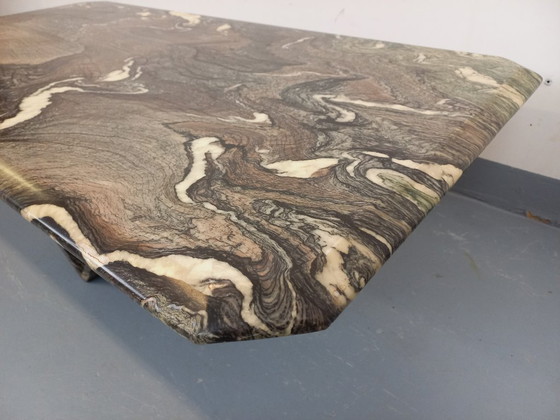 Image 1 of Vintage marmeren salontafel uit de jaren 70.