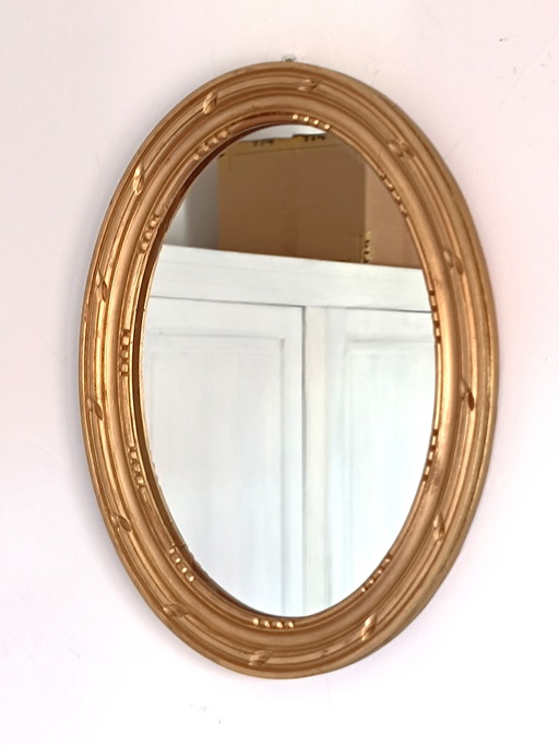 Gouden Ovale Wandspiegel