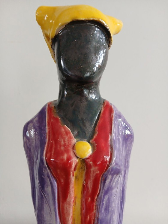 Image 1 of Statua colorata in ceramica