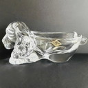 Figurine de chien vintage Vannes le Châtel France bol cristal années 1970