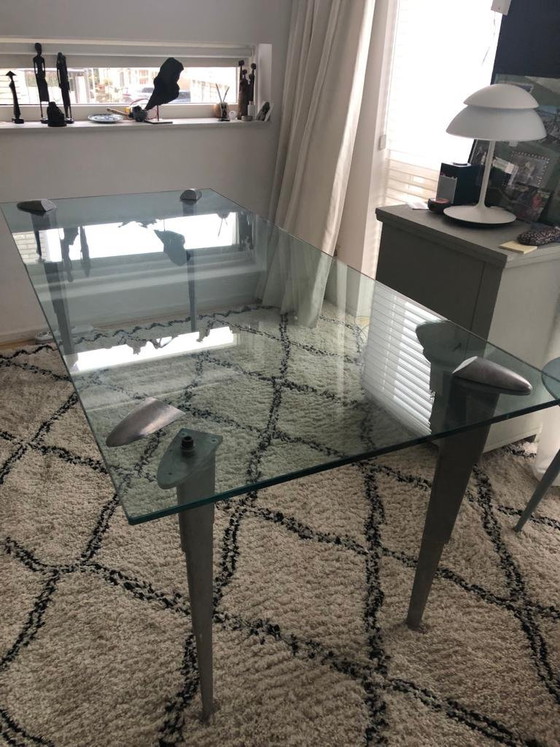 Rob Eckardt Glass Dining Table – Rob Eckhardt, Metal (photo 3 of 6)