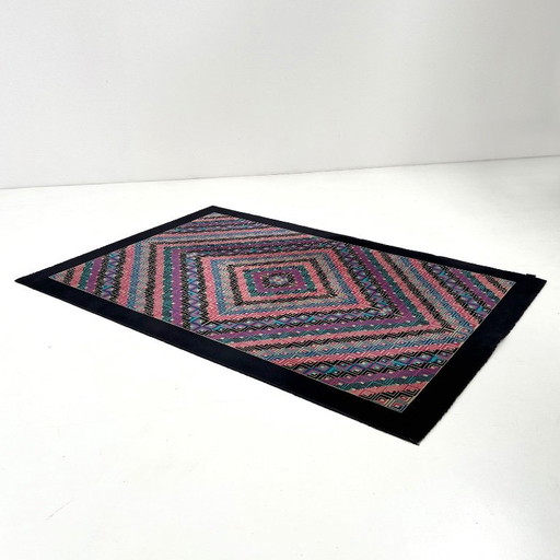 Großer geometrischer Wollteppich von Missoni, 1980er Jahre