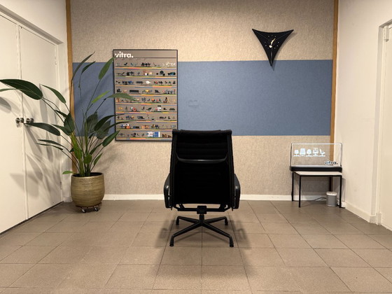 Image 1 of Vitra | Charles & Ray Eames | EA124 Lounge Chair | Black Hopsak & Black Aluminium | 1x