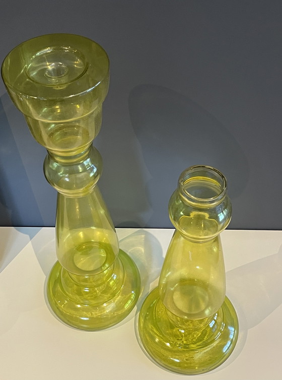 Image 1 of Sculptural Vintage-Look Glass Objects - Space Age Style