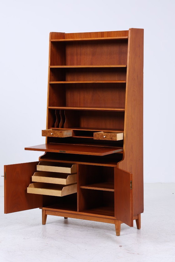 Image 1 of Scaffale vintage anni '60 | Scaffale del Mid Century in legno retrò #05-59