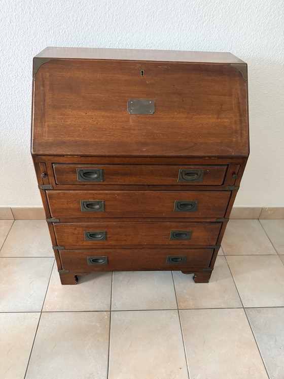 Image 1 of Bureau de secrétaire de style campagne anglaise – Mobilier militaire de campagne