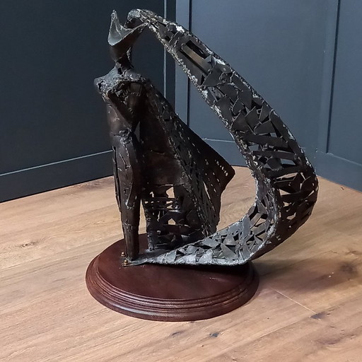 Uniek en Bijzondere Vintage bronzen sculptuur