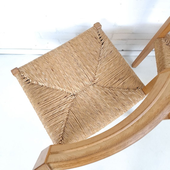 2x Vintage J.L. Moller model 401 Danish design chairs 70s – Dining chairs, Wicker, Wood (photo 8 of 11)