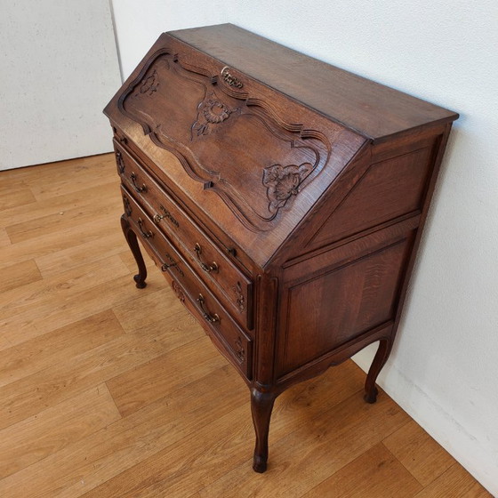 Image 1 of Vintage Louis XV secretary chest of drawers country office desk