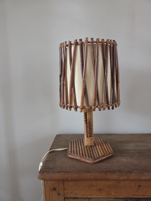 Rattan lamp from the 50s/60s