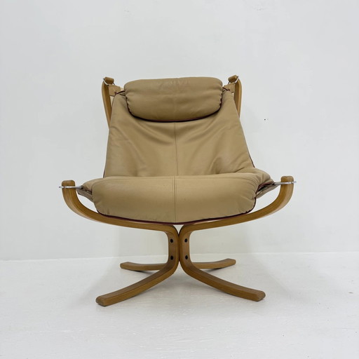 Falcon Leder Lounge Sessel von Sigurd Ressel für Vatne Møbler, 1970er