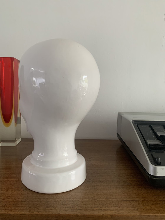 Image 1 of Vintage West German white ceramic pottery head, 60-70s