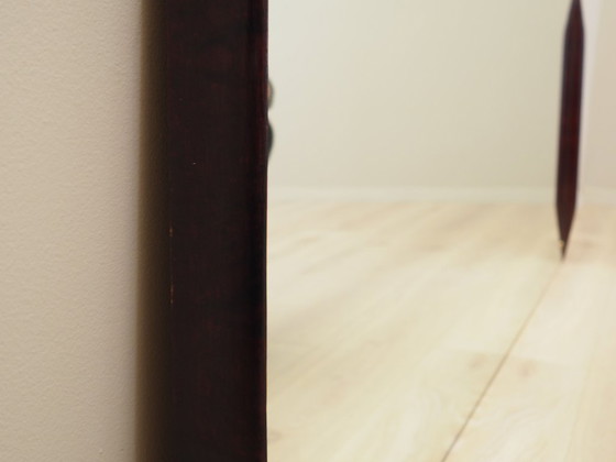 Image 1 of Miroir dans un cadre en acajou, design italien, années 1970, production : Italie