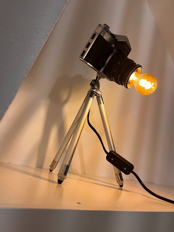 Image 1 of Lampe appareil photo Praktica vintage en métal