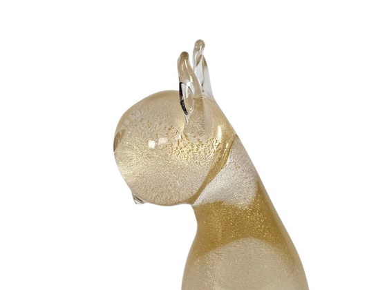 Image 1 of Archimede Seguso Murano - Bladgoud  - Gesigneerd - Italie - 1960's