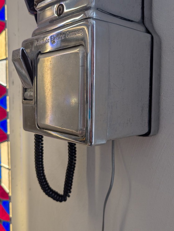 Image 1 of Vintage Automatic Electric Co. Chrome Pay Phone USA