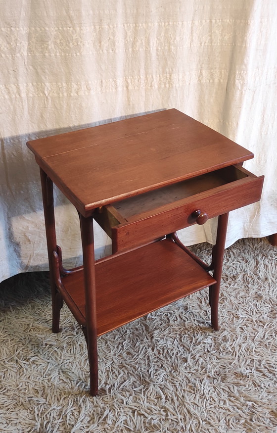 Image 1 of Bentwood solid wood side table - early 20th century