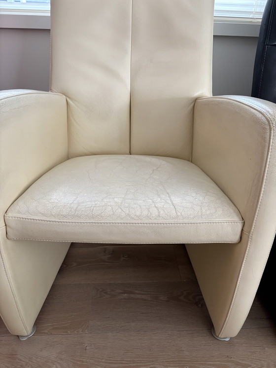 Image 1 of Witte Fateuil Leolux